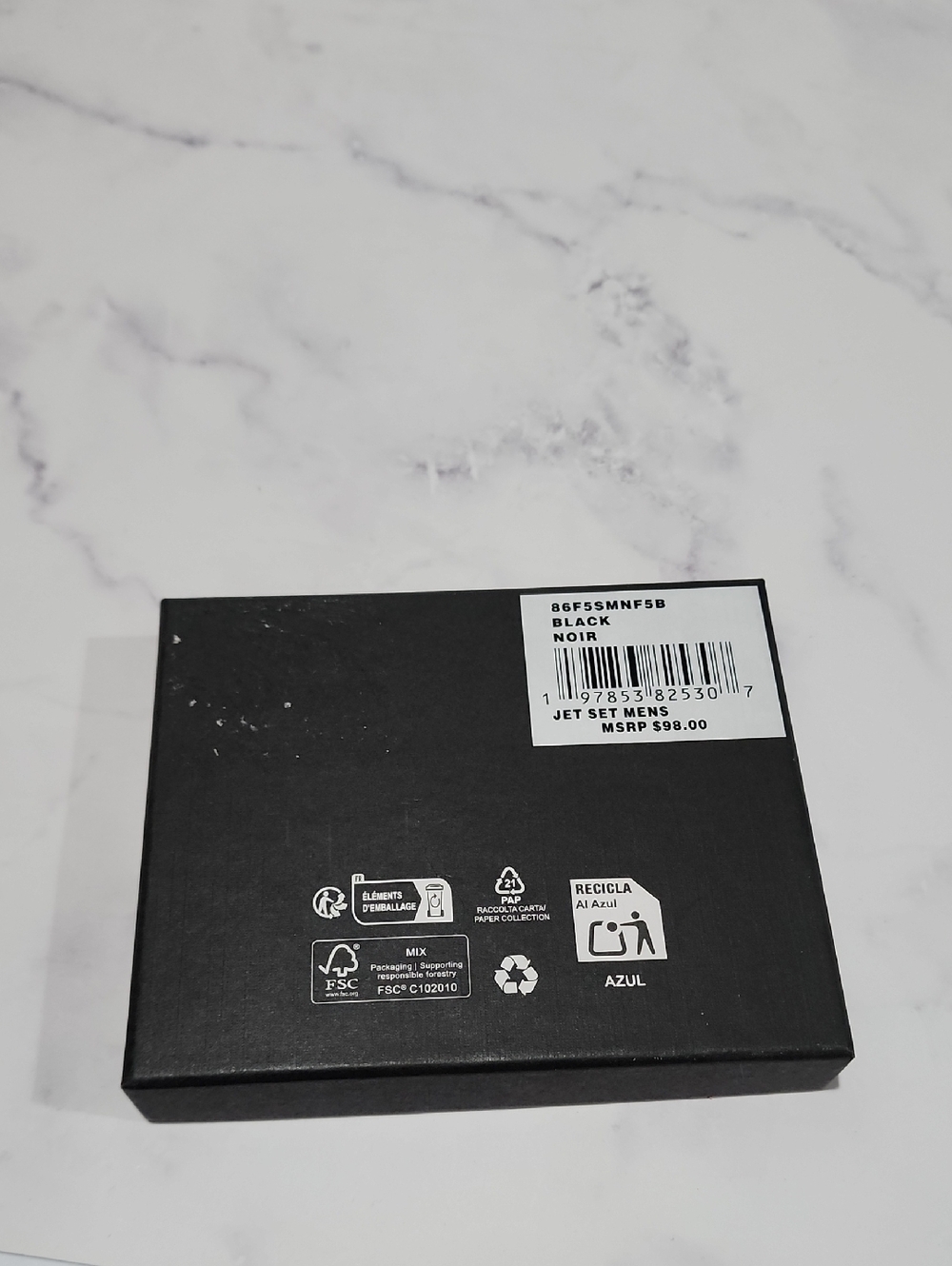 Michael Kors Black Nori MK Logo Slim Billfold Wallet - Picture 6 of 6